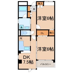 ヒルズ上甲子園の物件間取画像